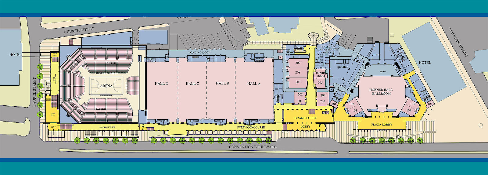 Hot Springs | Convention Center Map